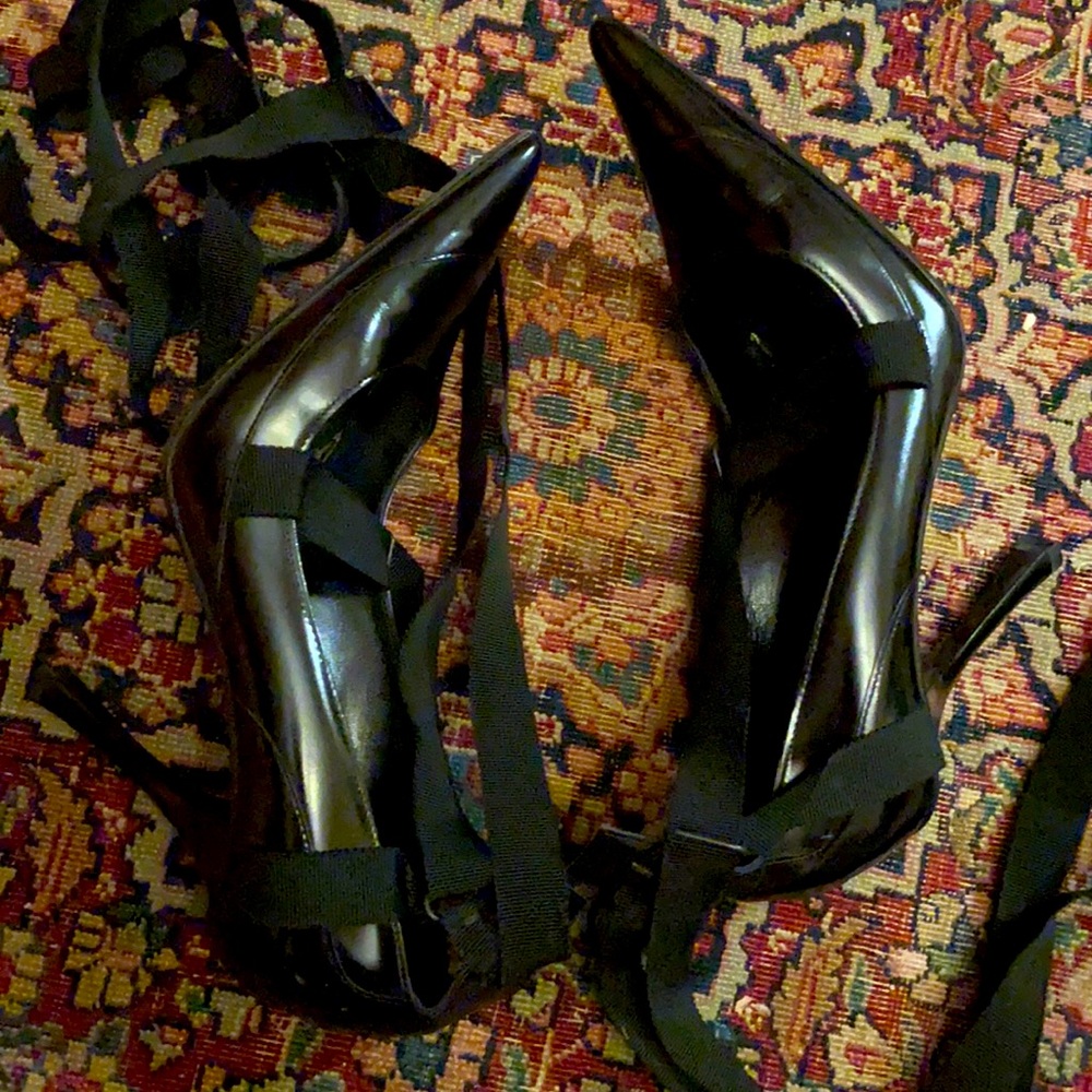 GUCCI TOM FORD 2002 RUNWAY W/F COLLECTION BLACK LEATHER STILETTOS AUTH - Picture 7 of 17